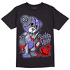 Jordan 5 Retro Low Indigo Haze DopeSkill T-Shirt Broken Heart Graphic Streetwear - Black