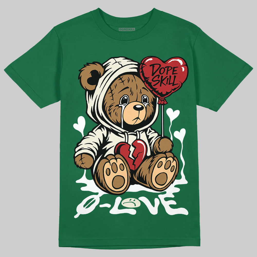 Jordan 13 GS “Pine Green” DopeSkill T-Shirt Broken Bear Graphic Streetwear - Irish Green