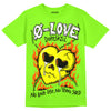 Neon Green Sneakers DopeSkill Neon Green T-Shirt Crying Heart Graphic Streetwear