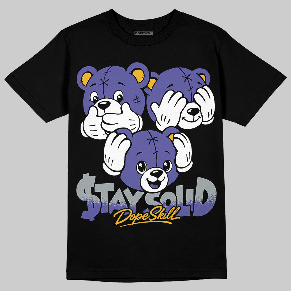 Jordan 4 Lakers DopeSkill T-Shirt Stay Solid Graphic Streetwear - Black