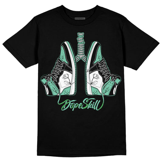 Jordan 1 High OG Green Glow DopeSkill T-Shirt Breathe Graphic Streetwear - Black