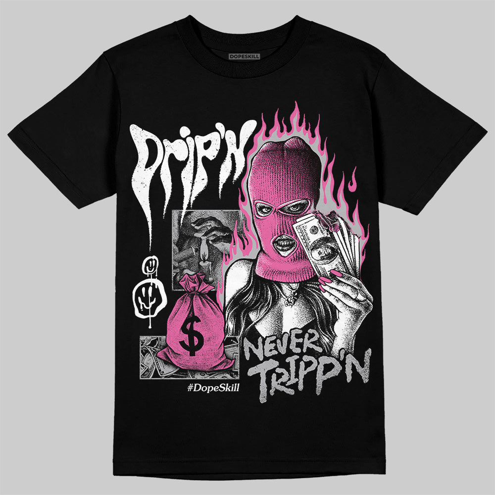 Asics Gel-Kayano 14 ‘Cream Sweet Pink’ DopeSkill T-Shirt Drip'n Never Tripp'n Graphic Streetwear - Black