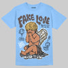 Adidas Handball Spezial ‘Light Blue’ DopeSkill T-Shirt False Love Graphic Streetwear - Carolina Blue