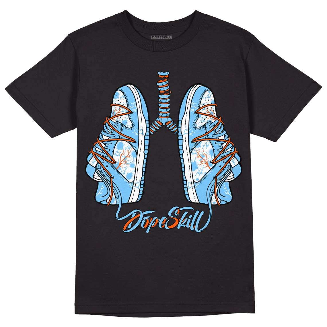 Dunk Low Futura University Blue DopeSkill T-Shirt Breathe Graphic Streetwear - Black