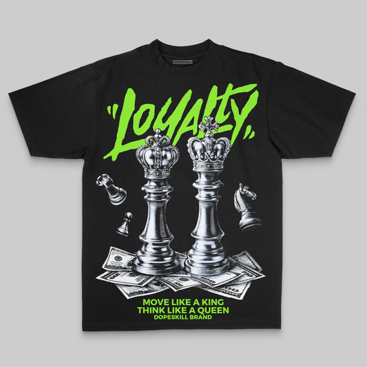 Neon Green Sneakers Oversize Print 'Loyalty' DopeSkill Graphic T-shirt Streetwear - black