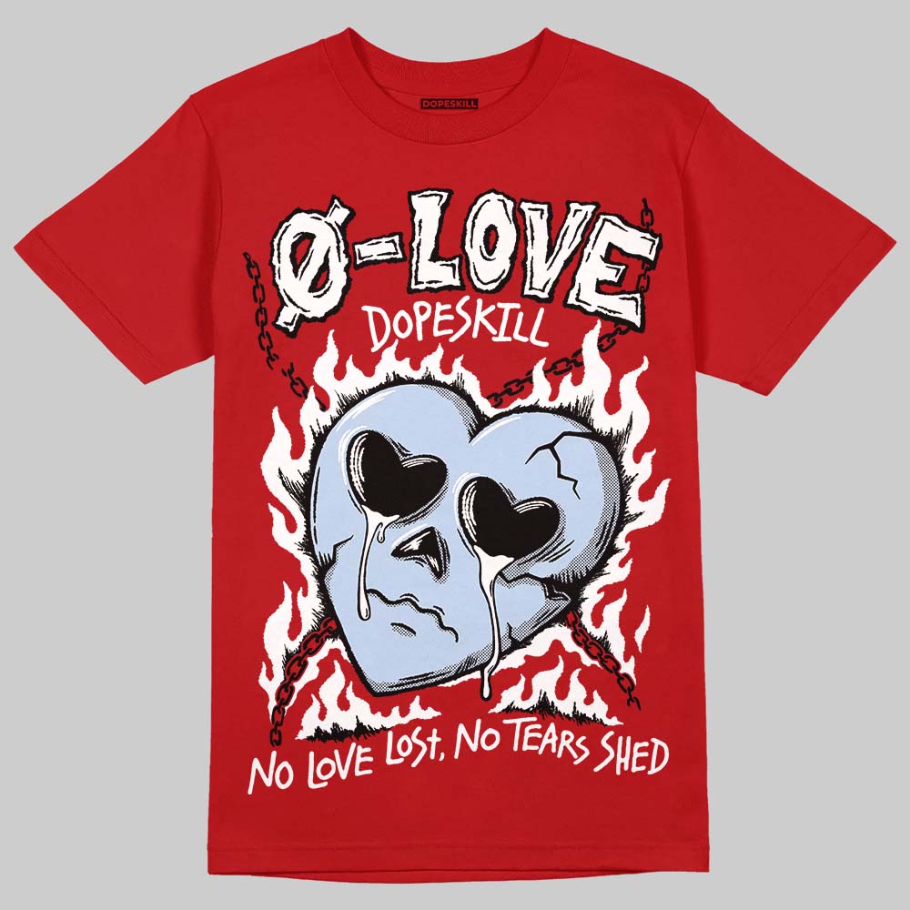 Jordan 5 Retro Fire Red Black Tongue (2025) DopeSkill T-Shirt Crying Heart Graphic Streetwear - Red