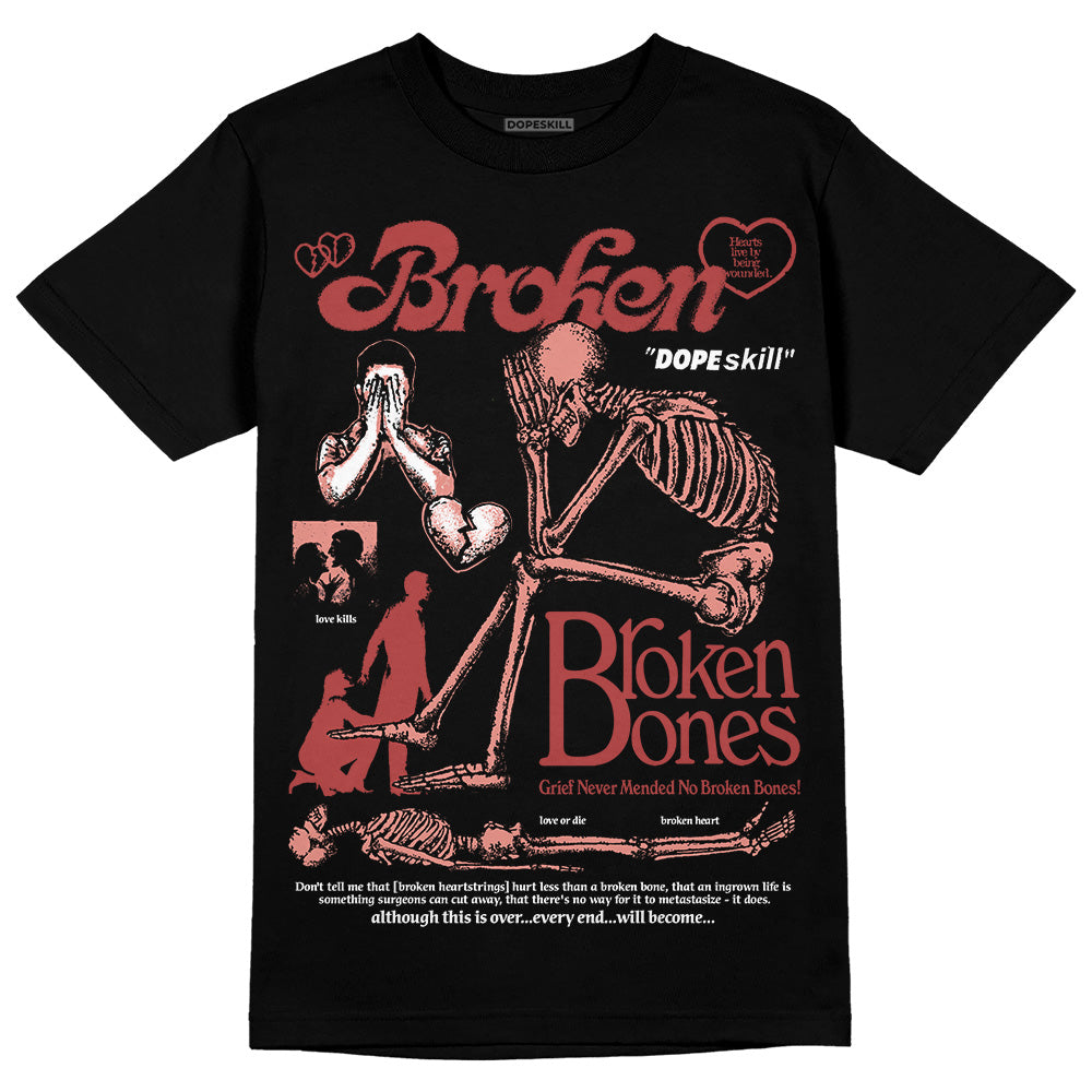 Jordan 13 “Dune Red” DopeSkill T-Shirt Broken Bones Graphic Streetwear - Black