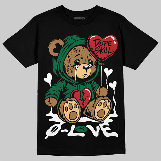 Jordan 13 GS “Pine Green” DopeSkill T-Shirt Broken Bear Graphic Streetwear - Black