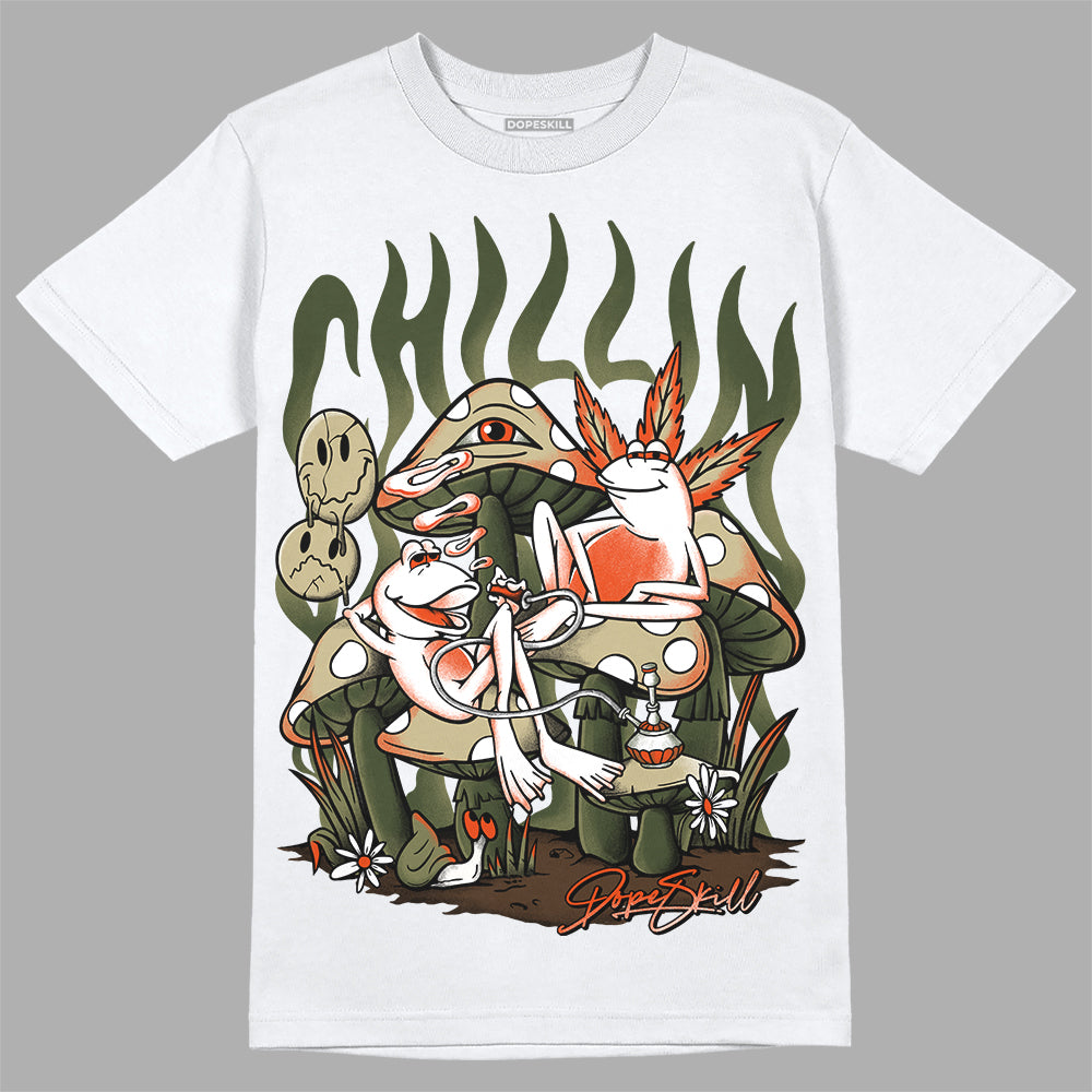 Olive Sneakers DopeSkill T-Shirt Chillin Graphic Streetwear - White