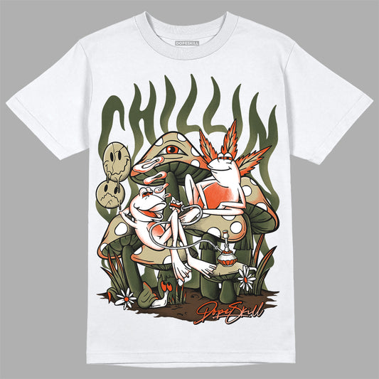 Olive Sneakers DopeSkill T-Shirt Chillin Graphic Streetwear - White