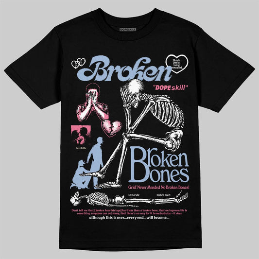 Jordan 3 GS “Cobalt Bliss” DopeSkill T-Shirt Broken Bones Graphic Streetwear - Black