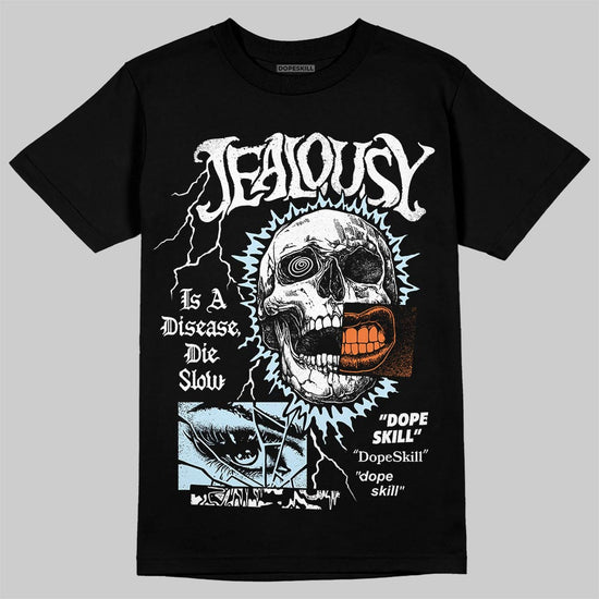 Jordan 1 Retro High Virgil Abloh Archive Alaska DopeSkill T-Shirt Jealousy Graphic Streetwear - Black