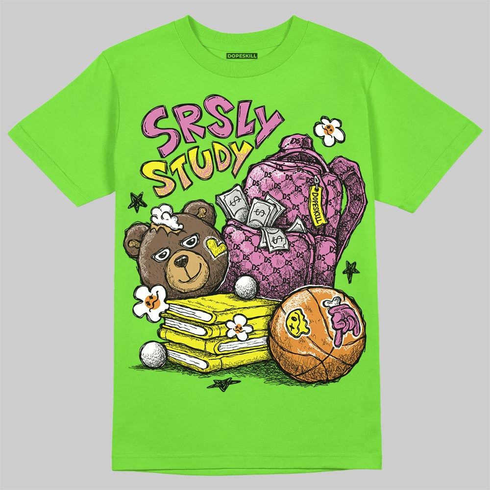 Neon Green Sneakers DopeSkill T-Shirt SRSLY Study Graphic Streetwear - Lime