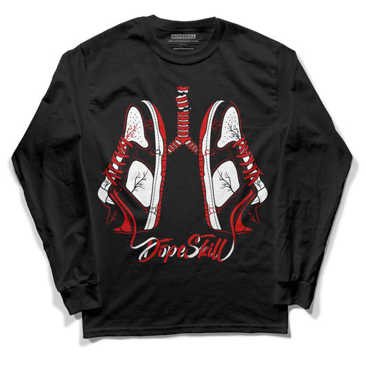 Jordan 1 Retro Low "Black Toe" DopeSkill Long Sleeve T-Shirt Breathe Graphic Streetwear - Black