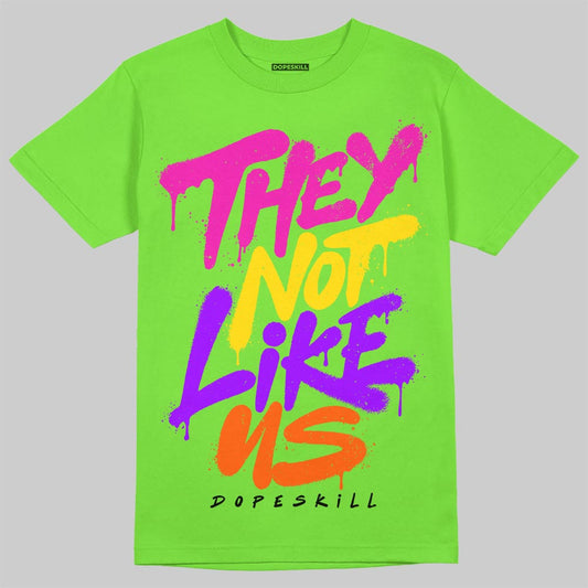 Neon Green Sneakers DopeSkill T-Shirt They Not Like Us Graphic Streetwear - Lime