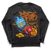 Red Sneakers DopeSkill Long Sleeve T-Shirt Break Through Graphic Streetwear - Black