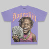Money Loves Me Oversize Print DopeSkill T-shirt Streetwear - Violet