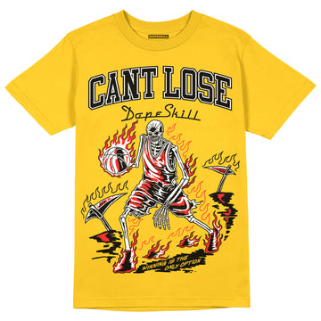 Jordan 4 Retro “Vivid Sulfur” DopeSkill Yellow T-shirt Cant Lose Graphic Streetwear 