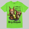 Neon Green Sneakers DopeSkill T-Shirt New Drip Season Graphic Streetwear - Lime