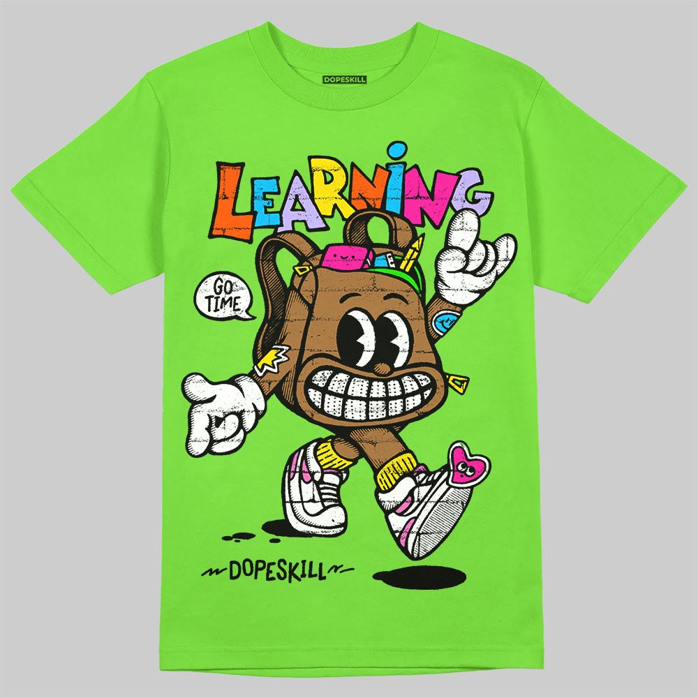 Neon Green Sneakers DopeSkill T-Shirt Learning Graphic Streetwear - Lime