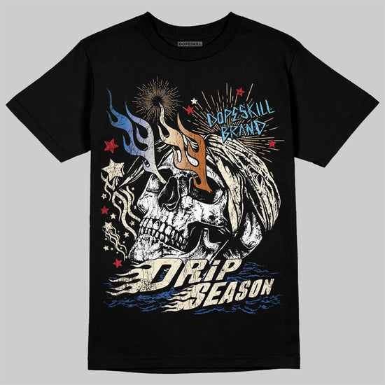 Jordan 17 Retro Low SP Infinite Archives DopeSkill T-Shirt Drip Season Graphic Streetwear - Black