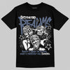 Jordan 11 Retro Low Diffused Blue DopeSkill T-Shirt Distorted Realms Graphic Streetwear - Black