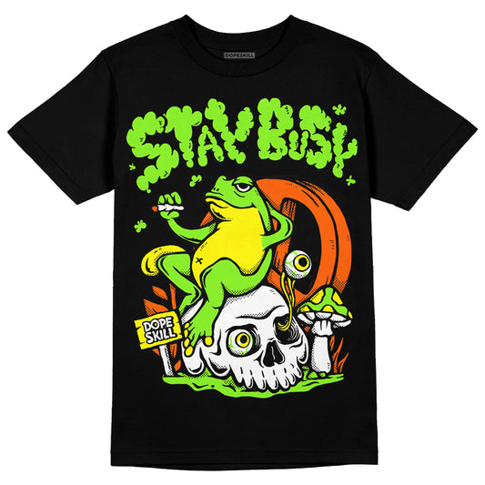 Neon Green Sneakers DopeSkill T-Shirt Stay Busy Graphic Streetwear - black