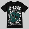 Jordan 4 Retro Oxidized Green DopeSkill T-Shirt Crying Heart Graphic Streetwear - Black