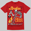 Jordan 14 Retro Ferrari (2025) DopeSkill T-Shirt Broken Bones Graphic Streetwear - Red