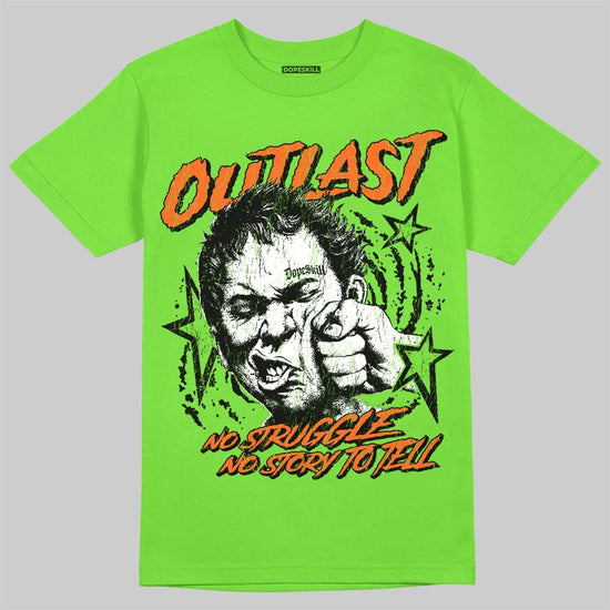 Neon Green Sneakers DopeSkill T-Shirt Outlast Graphic Streetwear - Lime