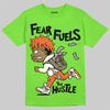 Neon Green Sneakers DopeSkill T-Shirt Fear Fuels The Hustle Graphic Streetwear -0 Lime