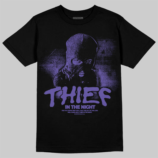 Jordan 5 OG “Grape” DopeSkill T-Shirt Thief In The Night Graphic Streetwear - Black