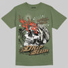 Jordan 3 “Medium Olive” aka “Family Affair” DopeSkill T-Shirt Drip Season Graphic Streetwear - Military Green