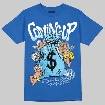 Air Foamposite One “International Blue” DopeSkill Royal T-shirt Money Bag Coming Up Graphic Streetwear 