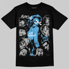 Jordan 14 Retro Black and University Blue DopeSkill T-Shirt Built Different Graphic Streetwear - black
