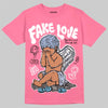 Jordan 3 GS “Cobalt Bliss” DopeSkill T-Shirt False Love Graphic Streetwear - Safety Pink