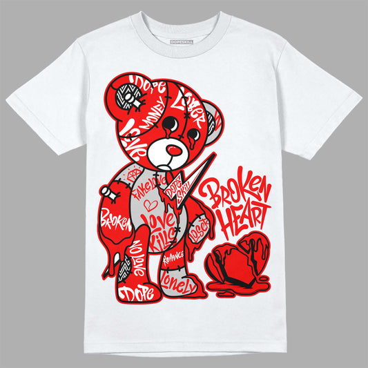 Jordan 12 “Cherry” DopeSkill T-Shirt Broken Heart Graphic Streetwear - Black