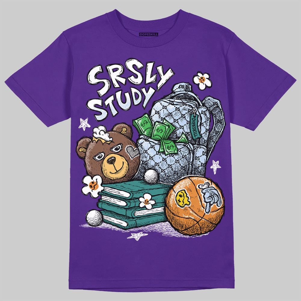 Jordan 5 OG “Grape” DopeSkill T-Shirt SRSLY Study Graphic Streetwear - Purple