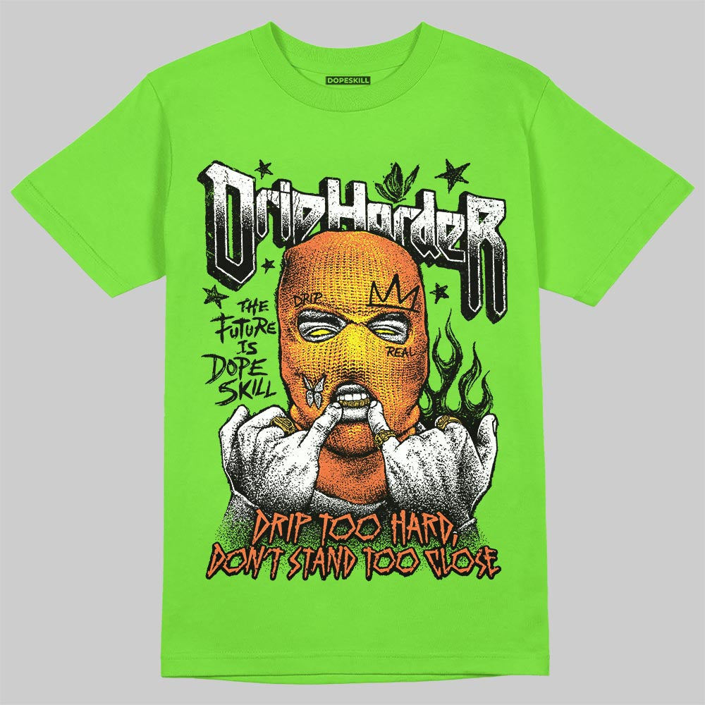 Neon Green Sneakers DopeSkill T-Shirt Drip Harder Graphic Streetwear - Lime