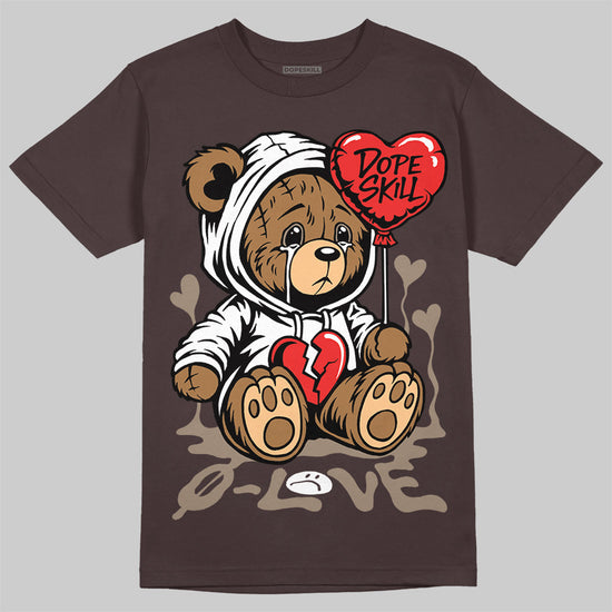 SoleFly x Air Jordan 12 Retro SP 'Cafecito/Baroque Brown' DopeSkill T-Shirt Broken Bear Graphic Streetwear - Dark Chocolate