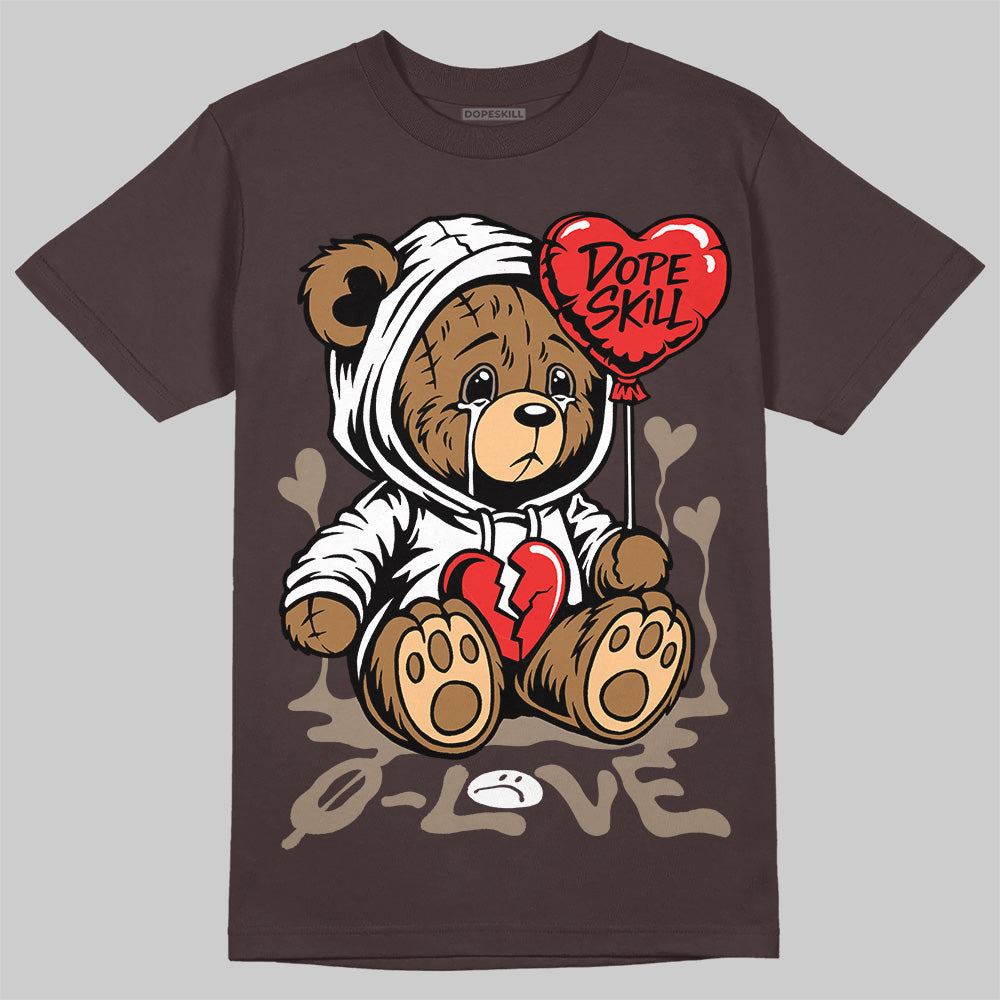 SoleFly x Air Jordan 12 Retro SP 'Cafecito/Baroque Brown' DopeSkill T-Shirt Broken Bear Graphic Streetwear - Dark Chocolate