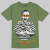 Olive Sneakers DopeSkill T-Shirt Scared Money Don't Make No Money Graphic Streetwear - Miltary Green