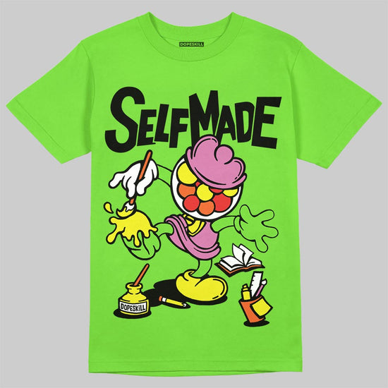 Neon Green Sneakers DopeSkill T-Shirt Self Made Graphic Streetwear - Lime