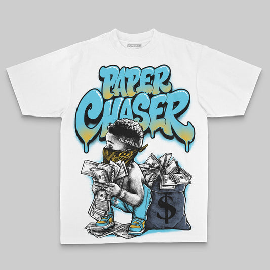 Jordan 11 Retro Gamma Blue (2025) DopeSkill Premium T-Shirt Paper Chaser Boy Graphic Streetwear - White 