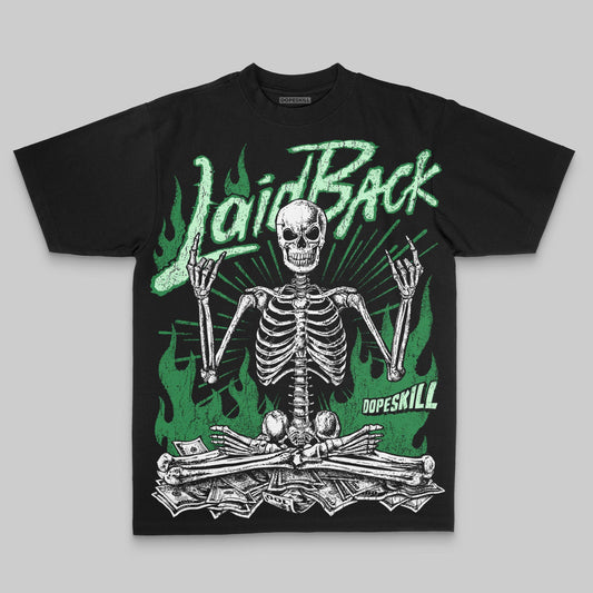 Green Oversize Print Laid Back DopeSkill Graphic Premium T-shirt Streetwear - Black