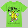 Neon Green Sneakers DopeSkill T-Shirt Work Hard In Silence Graphic Streetwear - Lime