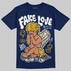 Jordan 4 Retro ‘Dunk From Above’ DopeSkill T-Shirt False Love Graphic Streetwear - Navy