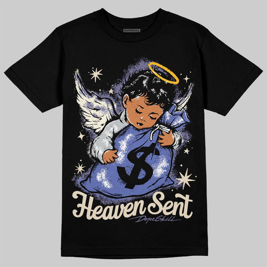 Air Max 90 x Patta Sapphire and Particle Grey DopeSkill T-Shirt Heaven Sent Graphic Streetwear - Black
