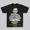 Neon Green Oversize Print Scared Money Don't Make No Money DopeSkill Graphic Premium T-shirt Streetwear - black