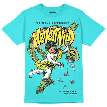 Cyan Burst 9060 DopeSkill Virtual Blue T-Shirt Nevermind Graphic